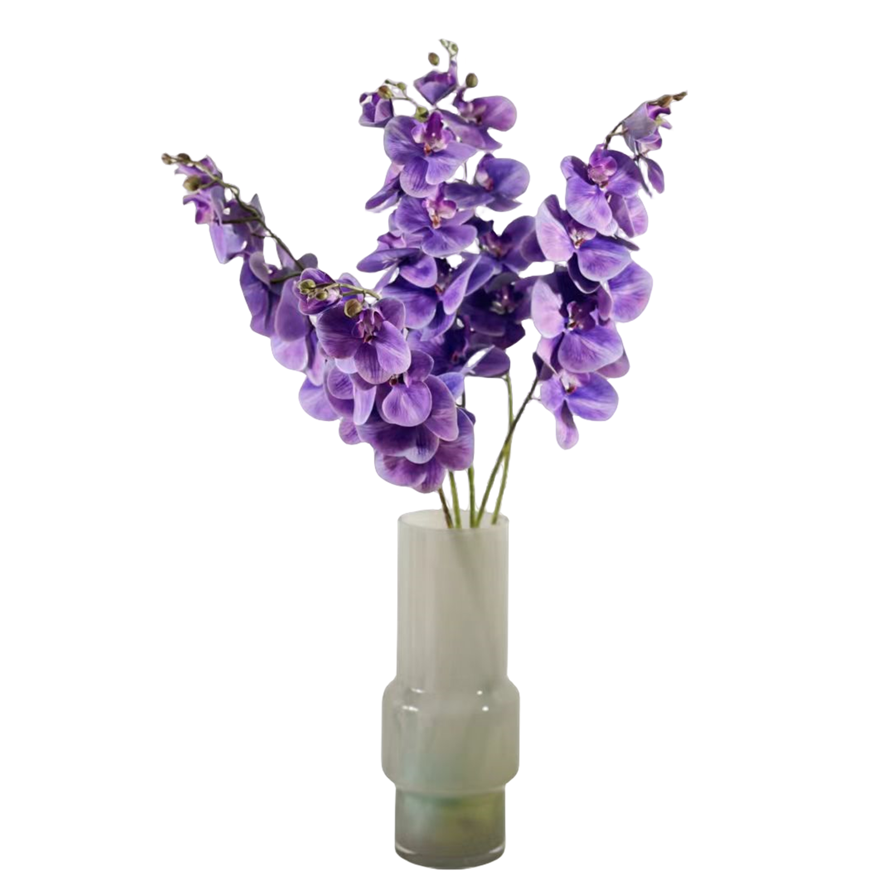 Bulk 37" Wisteria Purple Phalaenopsis Orchids Long Stem Silk Artificial Flowers Centerpieces Wholesale