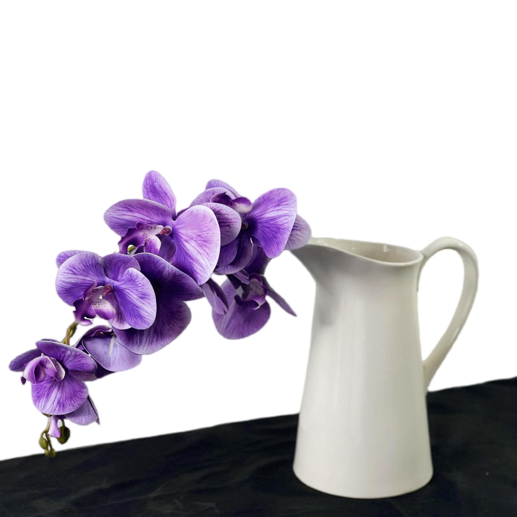 Bulk 37" Wisteria Purple Phalaenopsis Orchids Long Stem Silk Artificial Flowers Centerpieces Wholesale