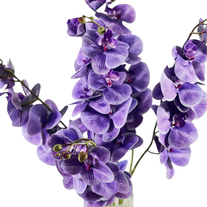 Bulk 37" Wisteria Purple Phalaenopsis Orchids Long Stem Silk Artificial Flowers Centerpieces Wholesale