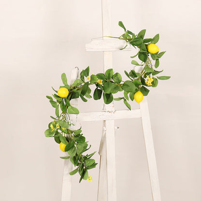 Bulk 39" Greenery Garland with Lemons and Flowers Wholesale
