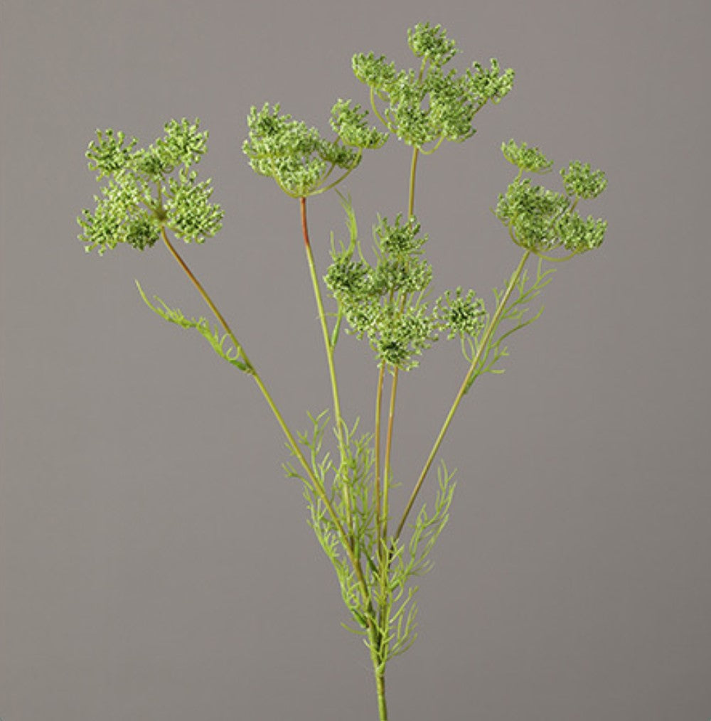 Wholesale Artificial Dill Tweedia Spray Faux Wild Carrot Fennel Flower Stem 32 Inch
