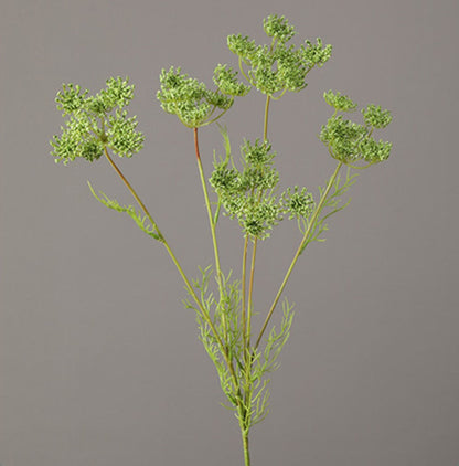 Wholesale Artificial Dill Tweedia Spray Faux Wild Carrot Fennel Flower Stem 32 Inch