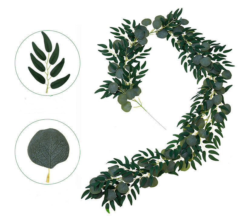 Bulk 6.5FT Artificial Eucalyptus Garland Greenery Hanging Vines for Wedding Table Runner Backdrop Party Centerpiece Wholesale