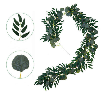 Bulk 6.5FT Artificial Eucalyptus Garland Greenery Hanging Vines for Wedding Table Runner Backdrop Party Centerpiece Wholesale
