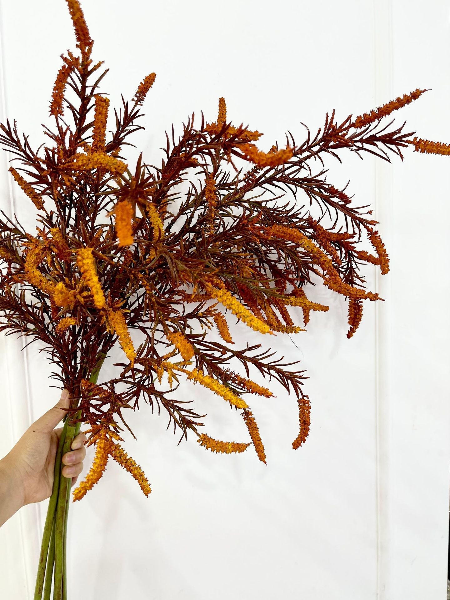 Wholesale Artificial Salvia Flower with Foliage Faux Sage Stem Rustic Wildflower Stem 35 Inch