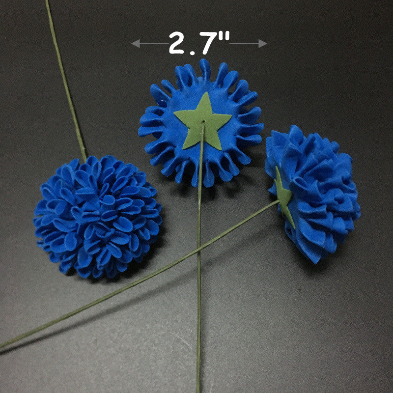 Bulk 25Pcs 2.7" Foam Dahlia with Stem Flower Box Sets for Wedding Party Bridal Shower Decor Wholesale