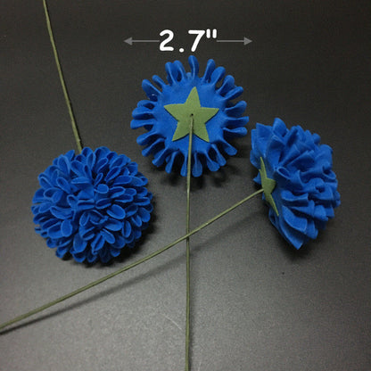 Bulk 25Pcs 2.7" Foam Dahlia with Stem Flower Box Sets for Wedding Party Bridal Shower Decor Wholesale