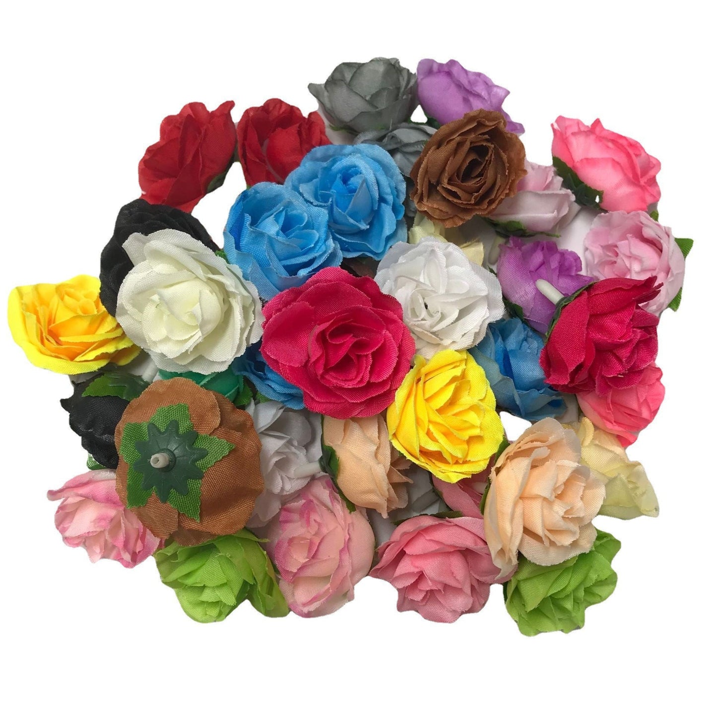 Bulk 50Pcs Tiny Roses Artificial Flowers Roses Flower Heads for DIY Crafts Wedding Centerpieces Bridal Shower Party Home Decor Wholesale