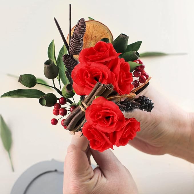 Bulk 50Pcs Tiny Roses Artificial Flowers Roses Flower Heads for DIY Crafts Wedding Centerpieces Bridal Shower Party Home Decor Wholesale