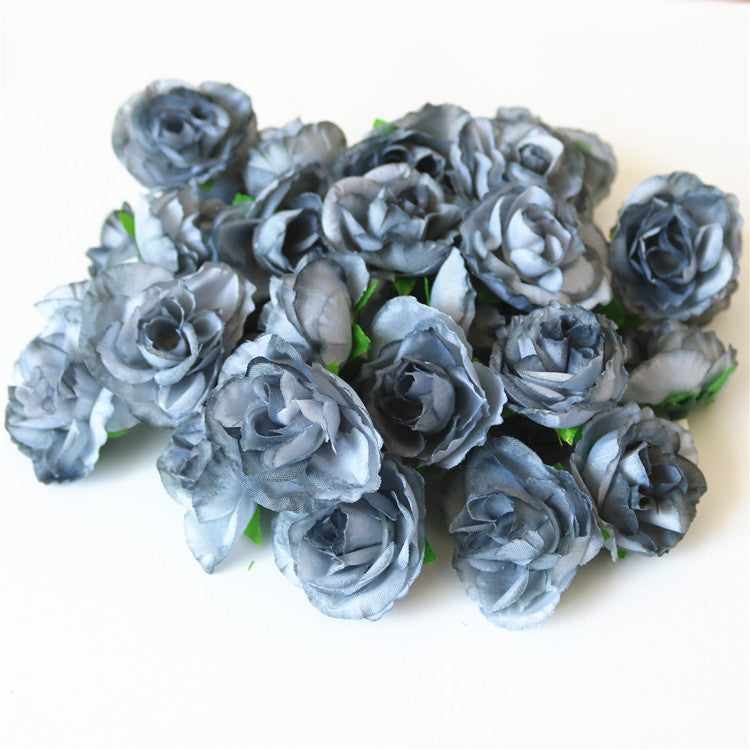 Bulk 50Pcs Tiny Roses Artificial Flowers Roses Flower Heads for DIY Crafts Wedding Centerpieces Bridal Shower Party Home Decor Wholesale