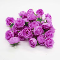 Bulk 50Pcs Tiny Roses Artificial Flowers Roses Flower Heads for DIY Crafts Wedding Centerpieces Bridal Shower Party Home Decor Wholesale