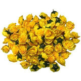 Bulk 50Pcs Tiny Roses Artificial Flowers Roses Flower Heads for DIY Crafts Wedding Centerpieces Bridal Shower Party Home Decor Wholesale