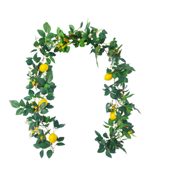 Commercial Venue Artificial Lemon Leaf Garland, 70.9" L, Citrus-Themed Greenery Vine