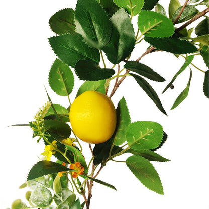 Commercial Venue Artificial Lemon Leaf Garland, 70.9" L, Citrus-Themed Greenery Vine