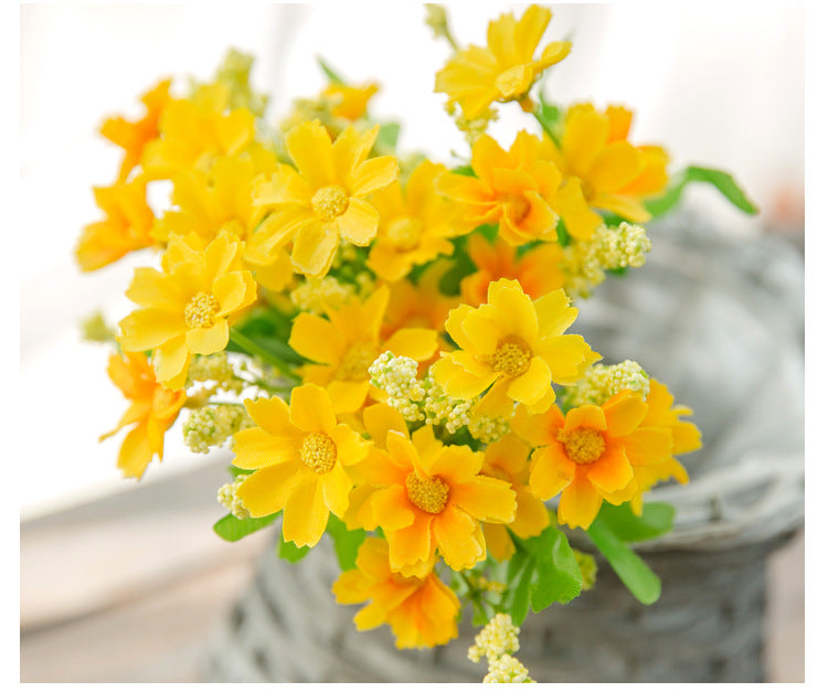 Bulk Daisy Bush Shrubs Silk Flowers for DIY Hanging Plants Outdoors and Indoors Decoration Wholesale