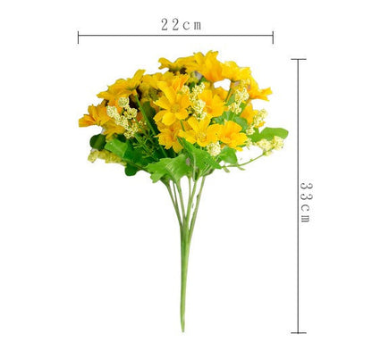 Bulk Daisy Bush Shrubs Silk Flowers for DIY Hanging Plants Outdoors and Indoors Decoration Wholesale