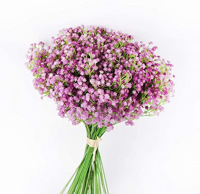 Bulk 20" 15 PCS Gypsophila Baby's Breath Stems Perfect Filler Flowers for Wedding Bouquets Centerpieces Boutonnieres and Floral Arrangements Wholesale