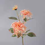 Bulk 27" Artificial Chrysanthemum Stems Coral Triple Allum Foliage Spray Autumn Centerpiece Home Decor Wholesale