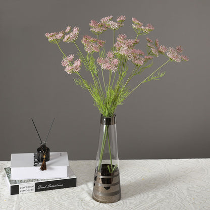Wholesale Artificial Dill Tweedia Spray Faux Wild Carrot Fennel Flower Stem 32 Inch