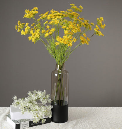 Wholesale Artificial Dill Tweedia Spray Faux Wild Carrot Fennel Flower Stem 32 Inch