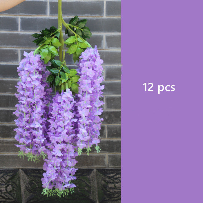 Bulk 12Pcs Artificial Wisteria Vine Garland Wedding Hanging Flower Wisteria Garland Wholesale