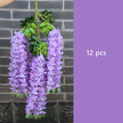 Bulk 12Pcs Artificial Wisteria Vine Garland Wedding Hanging Flower Wisteria Garland Wholesale