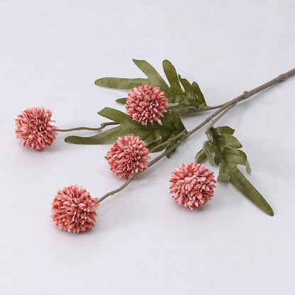 Bulk 20" Artificial Dandelions Chrysanthemums Fall Floral Pompon Mum Stems Silk Artificial Fall Flowers Wholesale