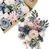 Bulk Mixed Artificial Flowers Combo Set Leaf Box with Stems Wholesale