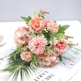 Bulk 12" Artificial Flowers Fake Peony Bouquet Silk Hydrangea Flowers Home Decor Wholesale