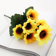 Bulk Artificial Sunflower Flower Stems Sunflower Centerpieces Arrangements Wholesale