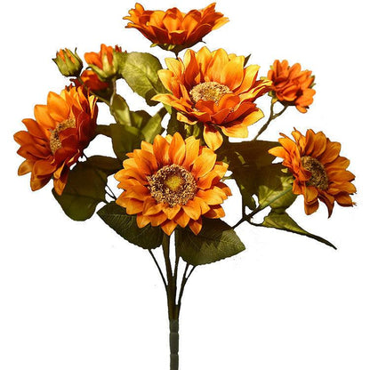 1 Bundle Artificial Flowers Fake Sunflowers Bouquet with Stem - Artificialmerch