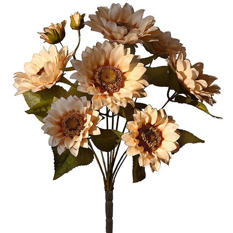 1 Bundle Artificial Flowers Fake Sunflowers Bouquet with Stem - Artificialmerch