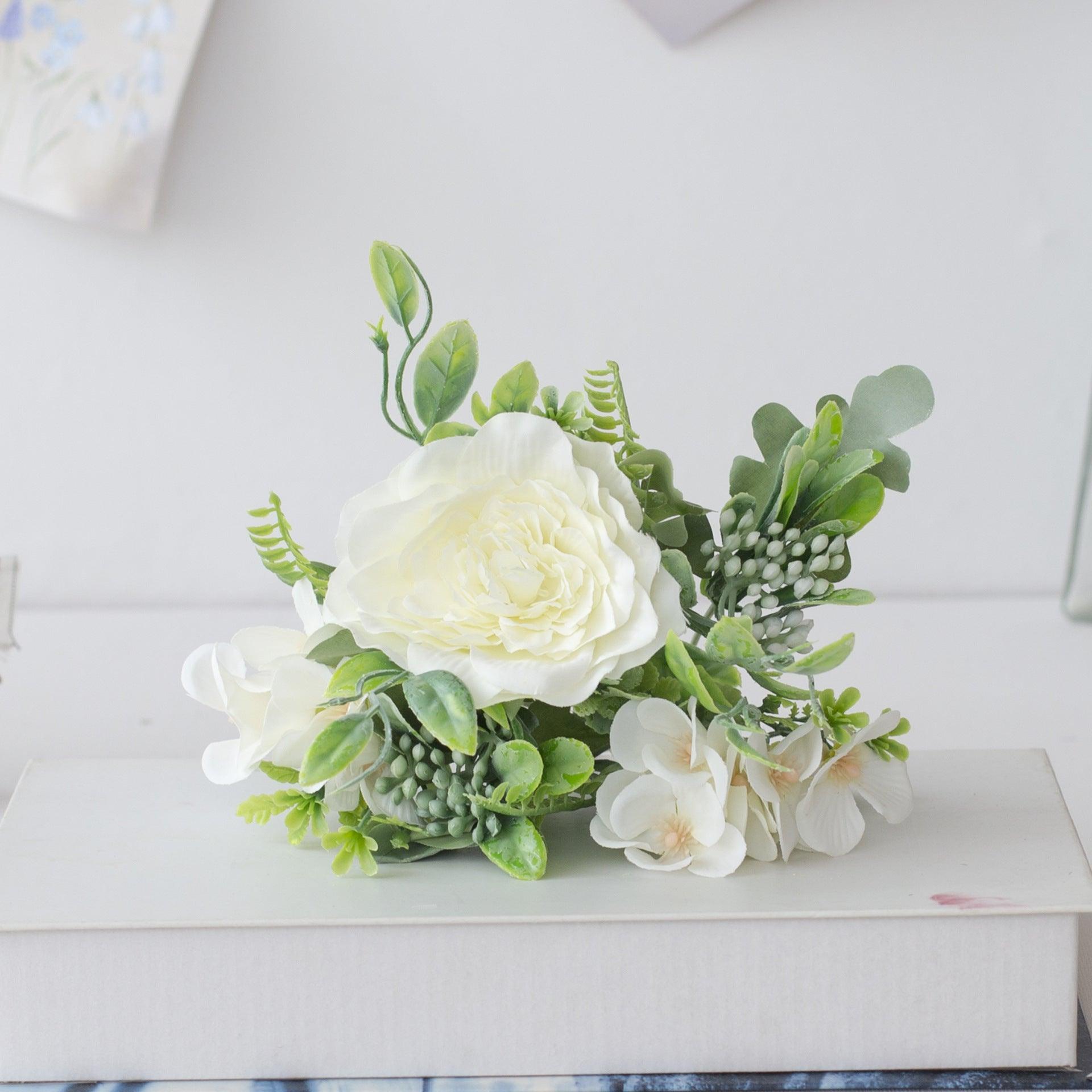 1 Bush 10 Inch Artificial Flowers Peony with Buds Bouquet - Artificialmerch