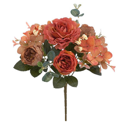 1 Bush 11 Inch Artificial Flowers Retro Silk Peony Bouquet - Artificialmerch