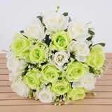 1 Bush 14 Inch Artificial Flowers Roses Bouquet - Artificialmerch