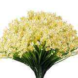 Bulk 8Pcs Artificial Daffodils Orchids Flowers Outdoors Fake Shrubs Greenery Plants Indoor UV Resistant for Outdoor Garden Porch Decoration Wholesale