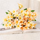 Bulk 12" Artificial Silk Flowers Lily Bush Floral Arrangements Decor Wholesale