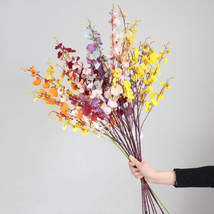 Floral Decor Artificial Dancing Orchid Stems, 37 in Real-Touch Faux Phalaenopsis for Venue Styling