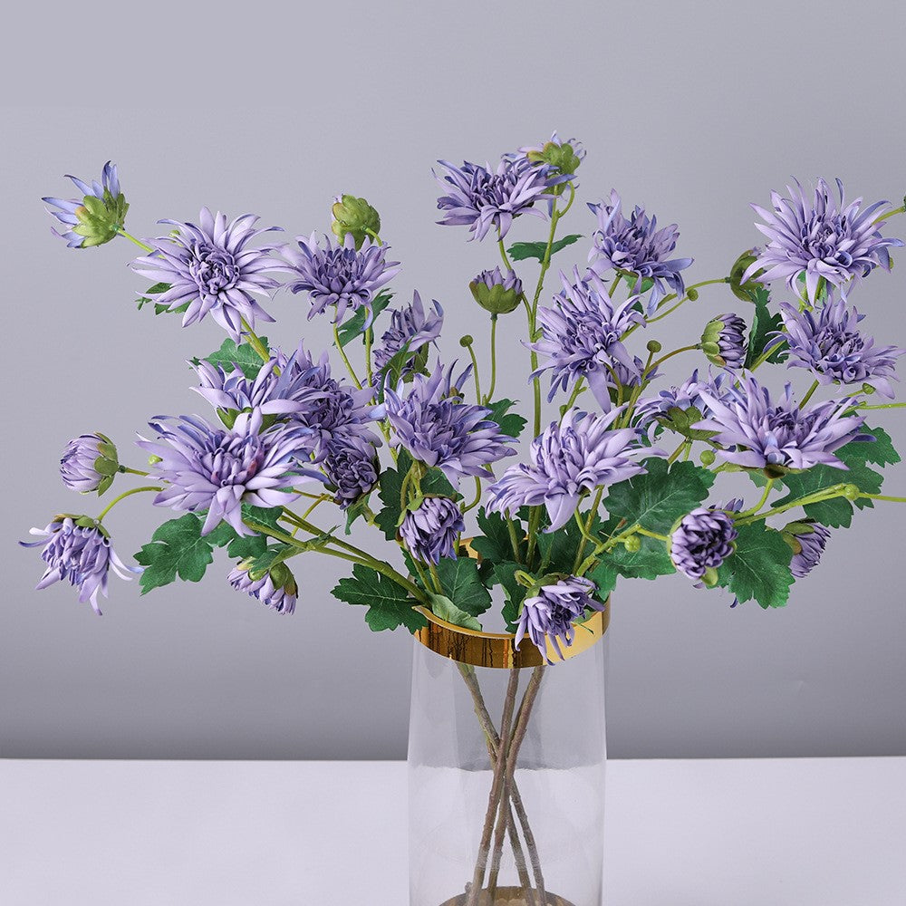 Bulk 28" Artificial Straw Mum Flower Spray Fall Country Copper Chrysanthemum Grandiflorum Stem Wholesale