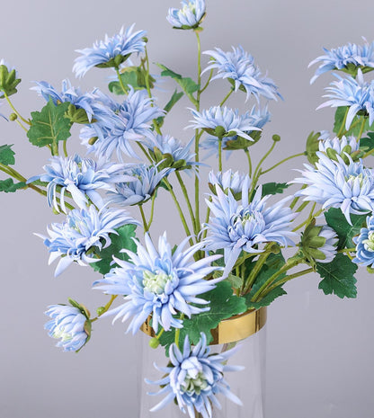 Bulk 28" Artificial Straw Mum Flower Spray Fall Country Copper Chrysanthemum Grandiflorum Stem Wholesale