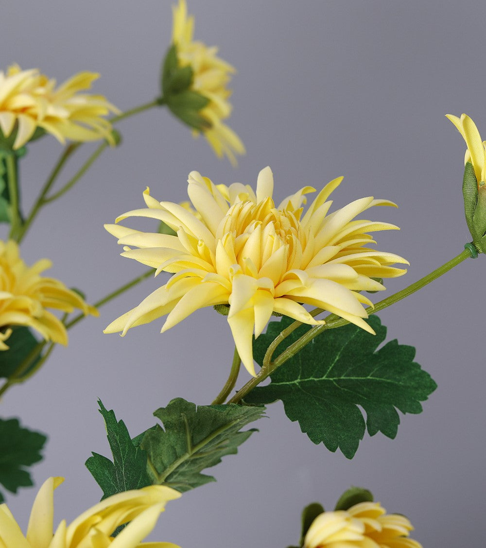 Bulk 28" Artificial Straw Mum Flower Spray Fall Country Copper Chrysanthemum Grandiflorum Stem Wholesale