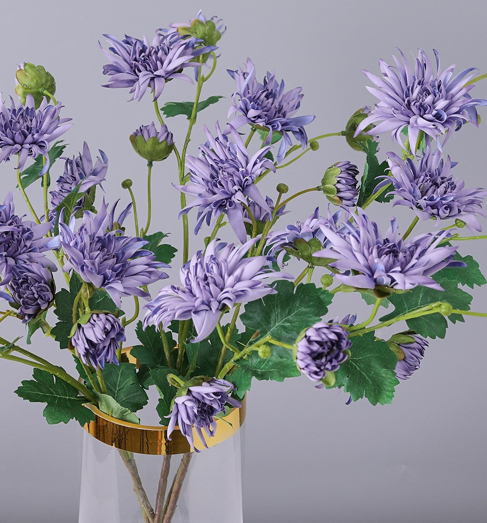 Bulk 28" Artificial Straw Mum Flower Spray Fall Country Copper Chrysanthemum Grandiflorum Stem Wholesale