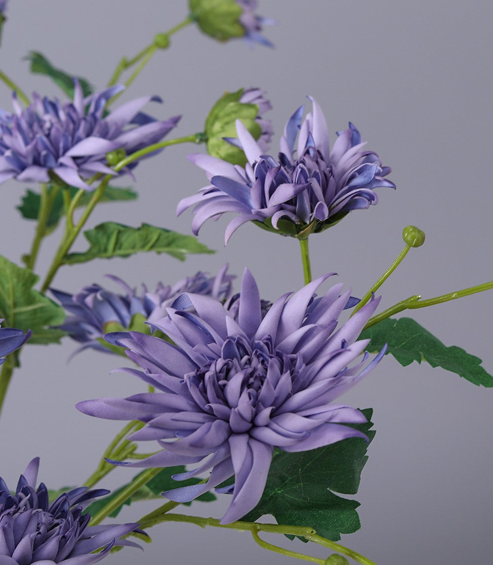 Bulk 28" Artificial Straw Mum Flower Spray Fall Country Copper Chrysanthemum Grandiflorum Stem Wholesale