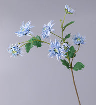 Bulk 28" Artificial Straw Mum Flower Spray Fall Country Copper Chrysanthemum Grandiflorum Stem Wholesale