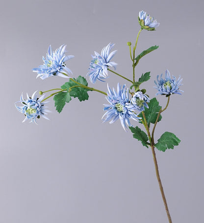 Bulk 28" Artificial Straw Mum Flower Spray Fall Country Copper Chrysanthemum Grandiflorum Stem Wholesale