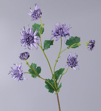 Bulk 28" Artificial Straw Mum Flower Spray Fall Country Copper Chrysanthemum Grandiflorum Stem Wholesale