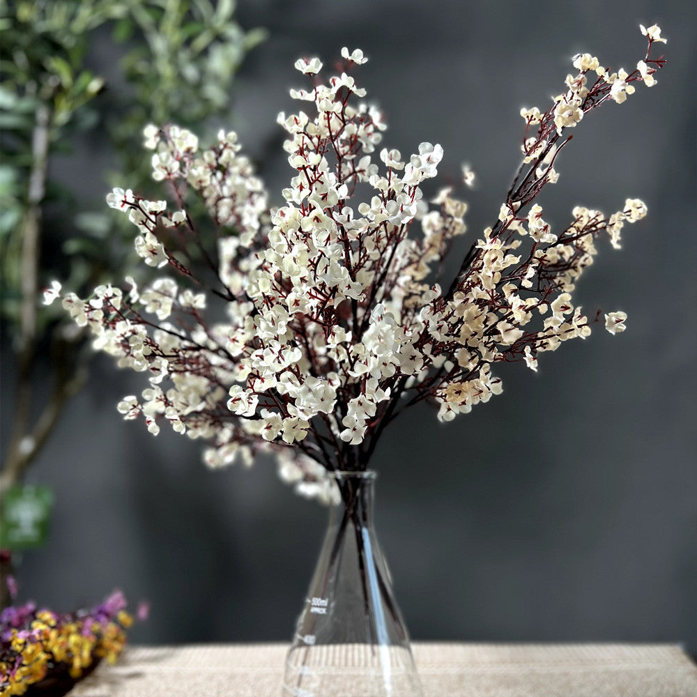 Bulk 19" Babys Breath Stems Artificial Gypsophila Bouquet Silk Floral for Home Kitchen Bedroom Festival Wedding Xmas Party  Wholesale