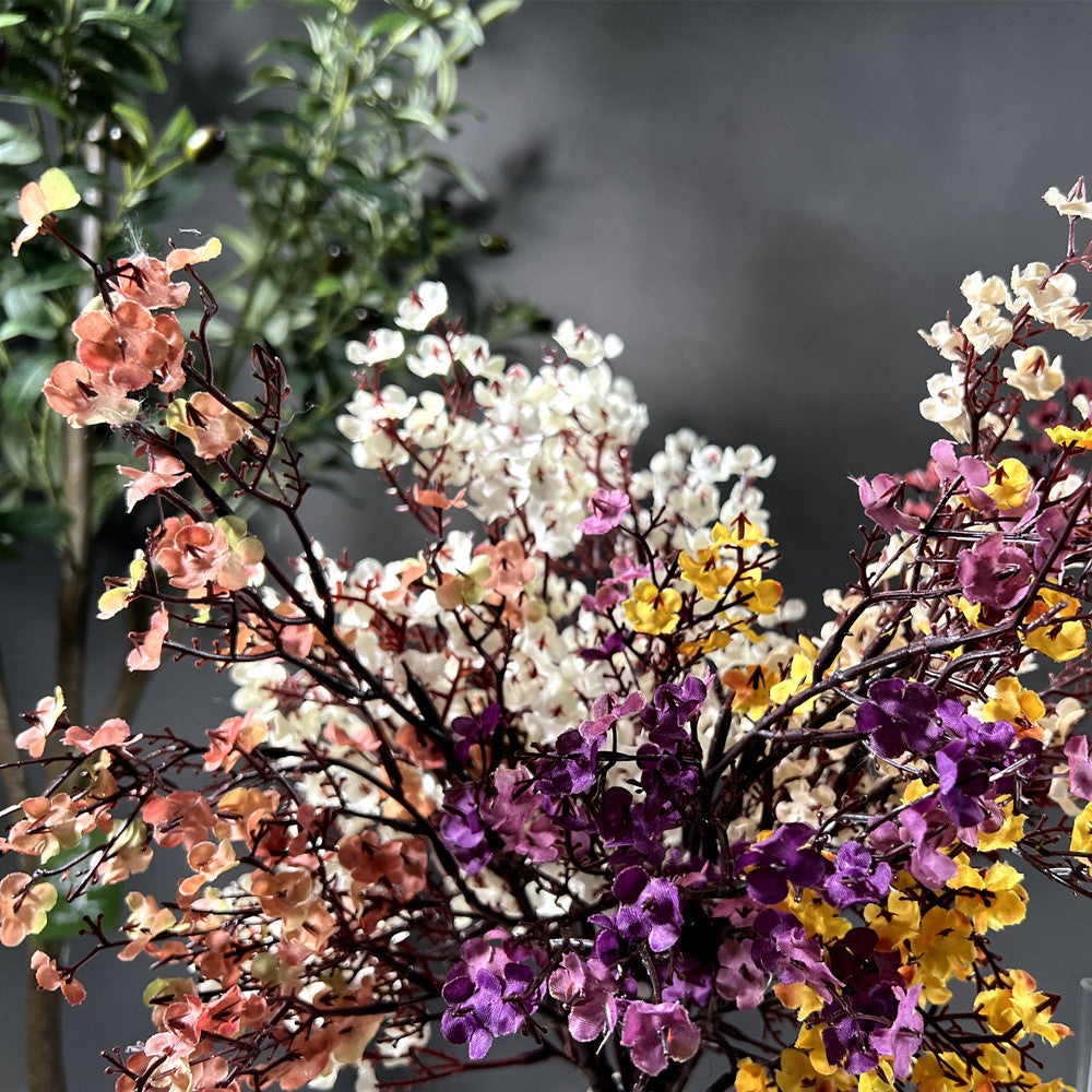 Bulk 19" Babys Breath Stems Artificial Gypsophila Bouquet Silk Floral for Home Kitchen Bedroom Festival Wedding Xmas Party  Wholesale