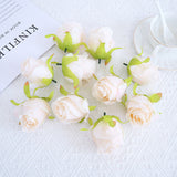 Bulk 10Pcs Rose Bud Flower Heads Silk Flowers for DIY Wedding Bouquets Centerpieces Baby Shower Party Decorations Wholesale