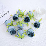 Bulk 10Pcs Rose Bud Flower Heads Silk Flowers for DIY Wedding Bouquets Centerpieces Baby Shower Party Decorations Wholesale